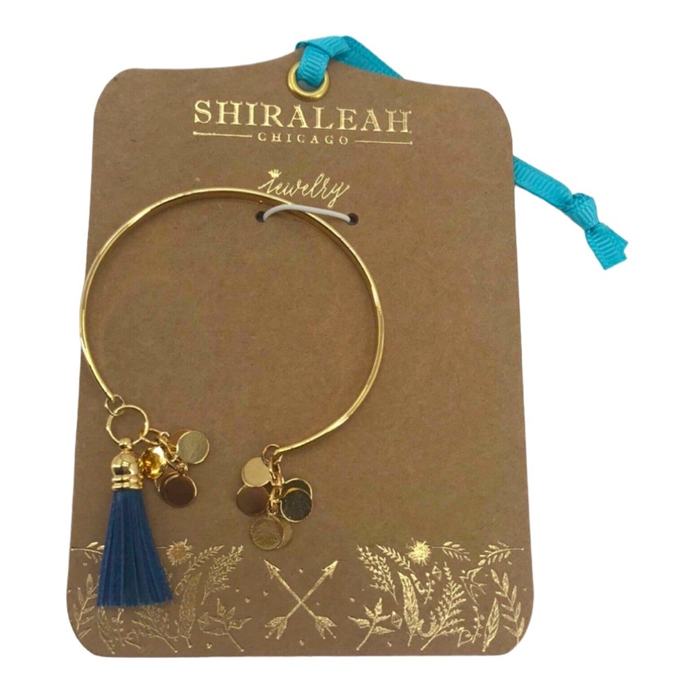 SHIRALEAH Blue and Gold Aerin Cuff NWT
